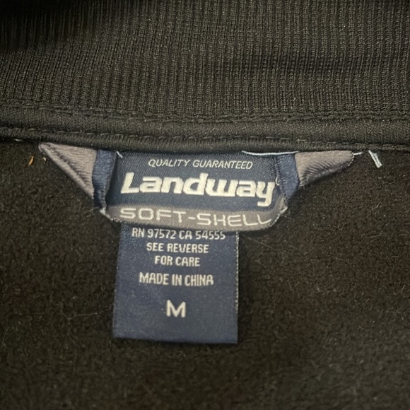 Landaway Grey Soft-shell Jacket Mens/Uni-sex Medium Zip Outdoor Alaska logo - Picture 7 of 10